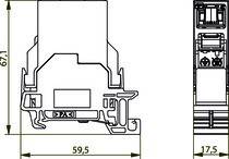 Telegärtner 100007437 Tragschienen-Verbinder RJ45 100007437 Kupplung, Einbau Pole: 8P8C Lichtgrau 1 St.