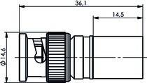 Telegärtner 100023319 100023319 BNC-Steckverbinder Stecker, gerade 50 Ω 1 St.