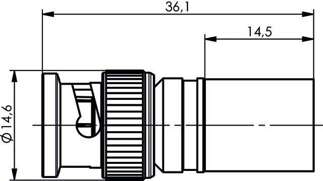 Telegärtner 100023319 100023319 BNC-Steckverbinder Stecker, gerade 50 Ω 1 St.