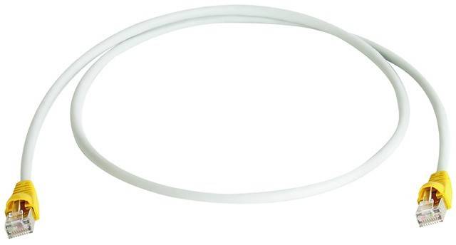 Telegärtner RJ45 (gekreuzt) Netzwerk Anschlusskabel CAT 6a S/FTP 7.50m Grau Flammwidrig, mit Rastnasenschutz
