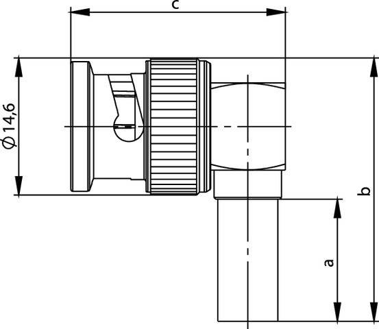 Telegärtner 100023458 100023458 BNC-Steckverbinder Stecker, gewinkelt 75 Ω 1 St.