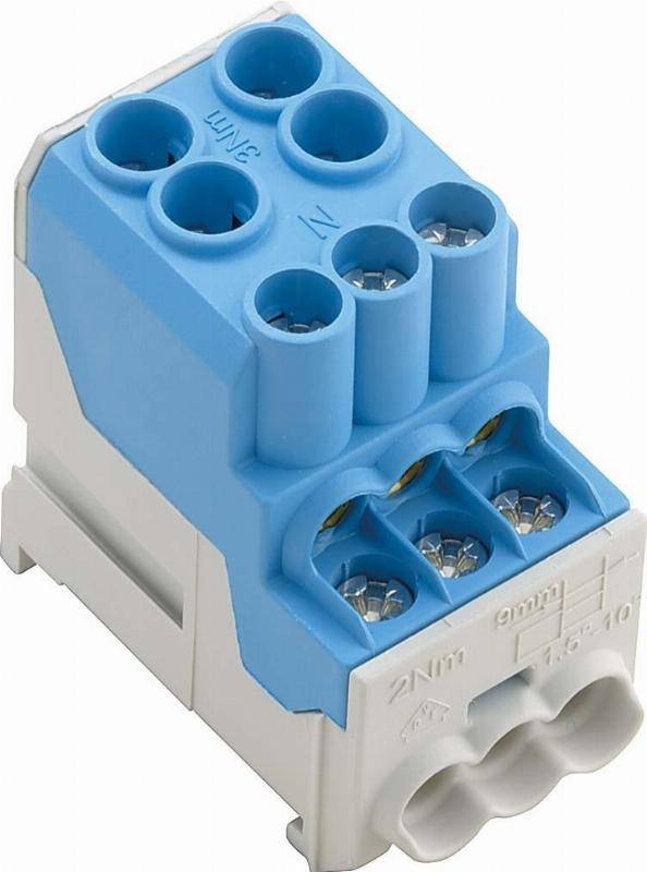 Weidmüller 1561920000 Verteiler-Reihenklemme Schrauben Blau 3 St.