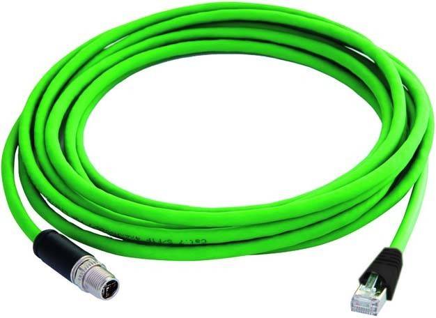 TELEGÄRTNER STX M12x1-RJ45 VL X-kod. Cat.6A, CP01CP05B-SFTP2607C7-1PUR-A0500, 5m