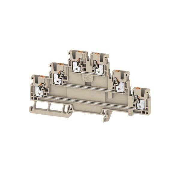 Weidmüller 2428510000 Dreistock-Durchgangsklemme 5.1 mm Zugfeder Beige 50 St.