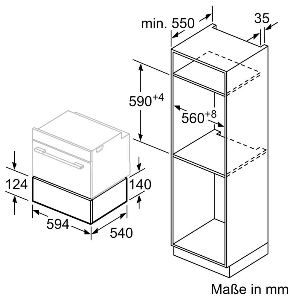 Siemens MDA Wärmeschublade iQ500,14cm BI510CNR0