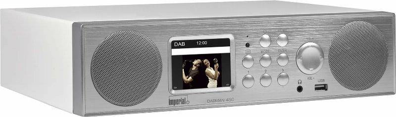 Imperial DABMAN i450 Internet Küchenradio DAB+, UKW, Internet Bluetooth®, AUX, USB, WLAN, Internetradio Silber