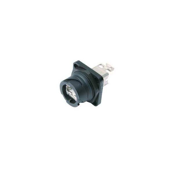 Telegärtner 100007416 STX V1 RJ45-Steckerset Kunststoff Variante 1 100007416 Chassisbuchse, Einbau Pole: 8P8C Schwarz 1 St.