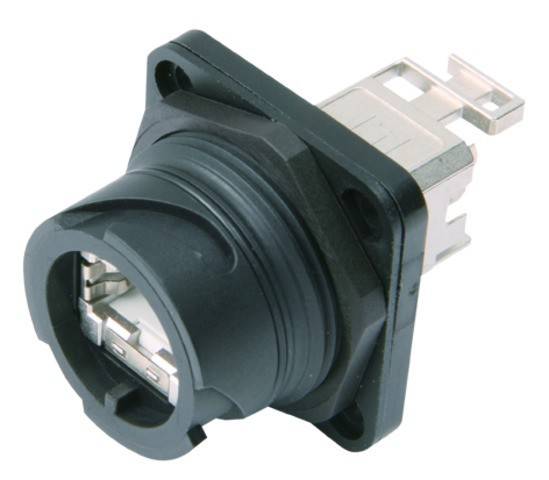 Telegärtner 100007416 STX V1 RJ45-Steckerset Kunststoff Variante 1 100007416 Chassisbuchse, Einbau Pole: 8P8C Schwarz 1 St.