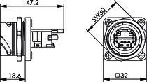 Telegärtner 100007416 STX V1 RJ45-Steckerset Kunststoff Variante 1 100007416 Chassisbuchse, Einbau Pole: 8P8C Schwarz 1 St.