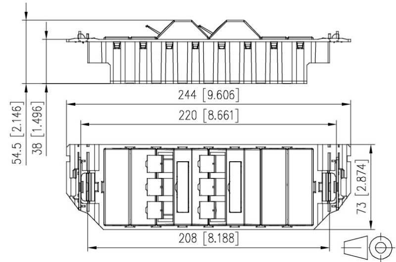Metz Connect Unterflurdose C6Amodul 130B11S60301-