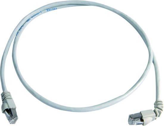 Telegärtner 100008669 RJ45 Netzwerkkabel, Patchkabel CAT 6a S/FTP 5.00 m Grau Flammwidrig, mit Rastnasenschutz 1 St.