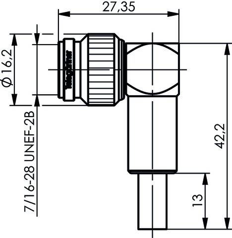 Telegärtner TNC-Kabelwinkelstecker 100023710