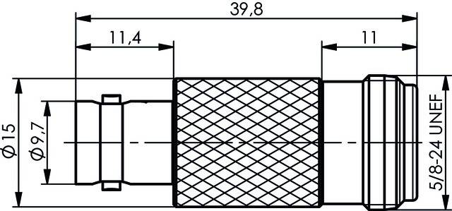 Telegärtner J01008A0088 J01008A0088 Koax-Adapter BNC-Buchse - N-Buchse 1 St.