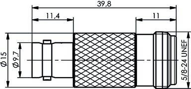Telegärtner J01008A0088 J01008A0088 Koax-Adapter BNC-Buchse - N-Buchse 1 St.