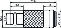 Telegärtner J01008A0088 J01008A0088 Koax-Adapter BNC-Buchse - N-Buchse 1 St.