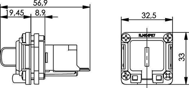 Telegärtner 100022953 STX V6 RJ45-Flanschset Variante 6 100022953 Kupplung, Einbau Pole: 8P8C Lichtgrau 1 St.
