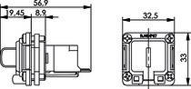 Telegärtner 100022953 STX V6 RJ45-Flanschset Variante 6 100022953 Kupplung, Einbau Pole: 8P8C Lichtgrau 1 St.