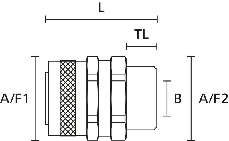 HellermannTyton 166-31108 PCS50-SM-M50-NPB-ML Schlauchverschraubung Metall M50 Gerade 1 St.