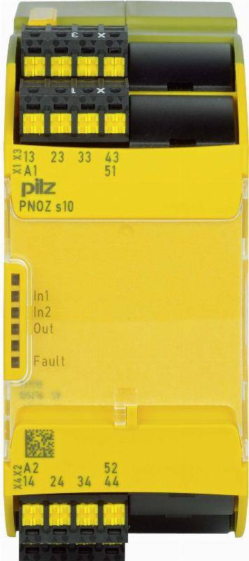 Pilz PNOZ s10 C Sicherheitsrelais, 24V dc, 2-Kanal, 4 Sicherheitskontakte Erweiterungsmodul, 1 Hilfsschalter, 4 ISO