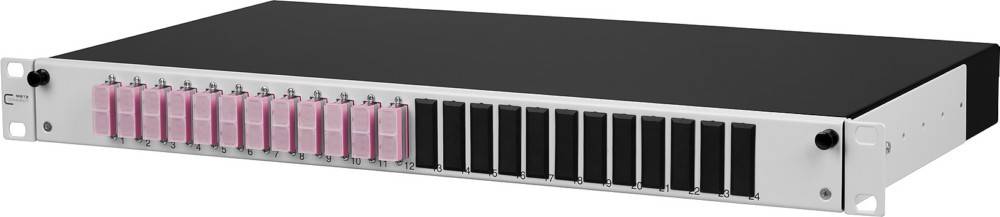 Metz Connect 150267BB12-E 12 Port LWL-Patchpanel SC 1 HE Bestückt