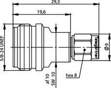 Telegärtner 100024201 100024201 N-Adapter N-Buchse - SMA-Stecker 1 St.