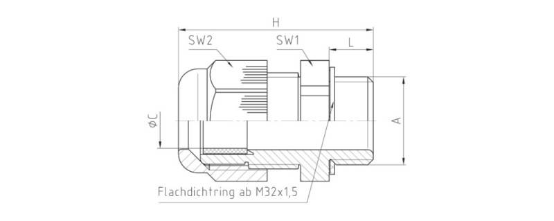 Jacob Kabelverschraubung M 20x1,5 50.016M20 PA08