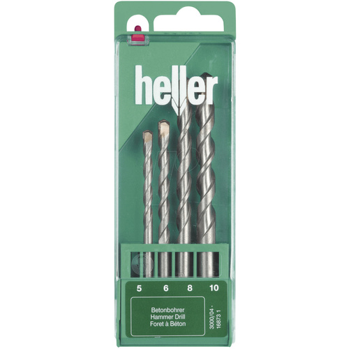 Heller Power 3000 16873 1 Beton-Spiralbohrer-Set 4teilig 5 mm, 6 mm, 8 mm, 10mm Gesamtlänge 120mm Zylinderschaft 1 Set