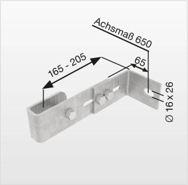 Verstellbarer Maueranker Stahl verzinkt<br>68250