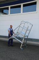 Podestleiter einseitig Rollen-Griff,4Stu<br>56104