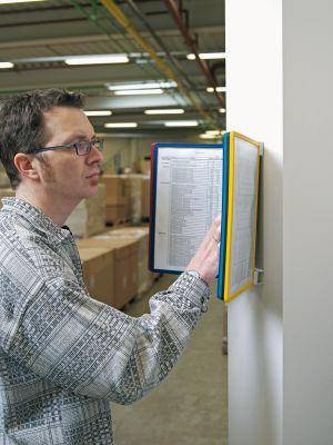 Durable Sichttafelwandhalter VARIO WALL 10 - 5567 Rot, Gelb, Grün, Blau, Schwarz DIN A4 Anzahl der mitgelieferten Sichttafeln 10