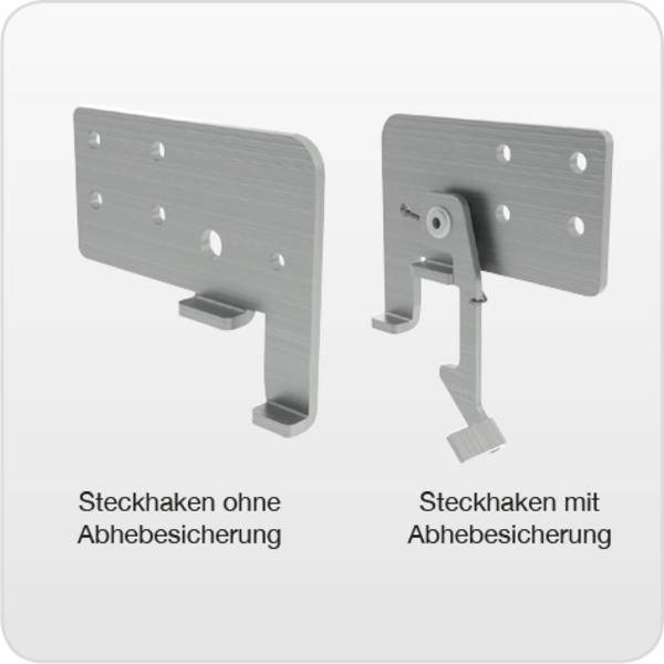 Steckhaken mit Abhebesicherung