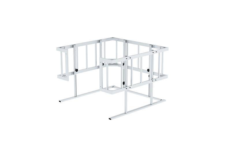 Schutzkorb eckig mit absenkbarer Fußleiste