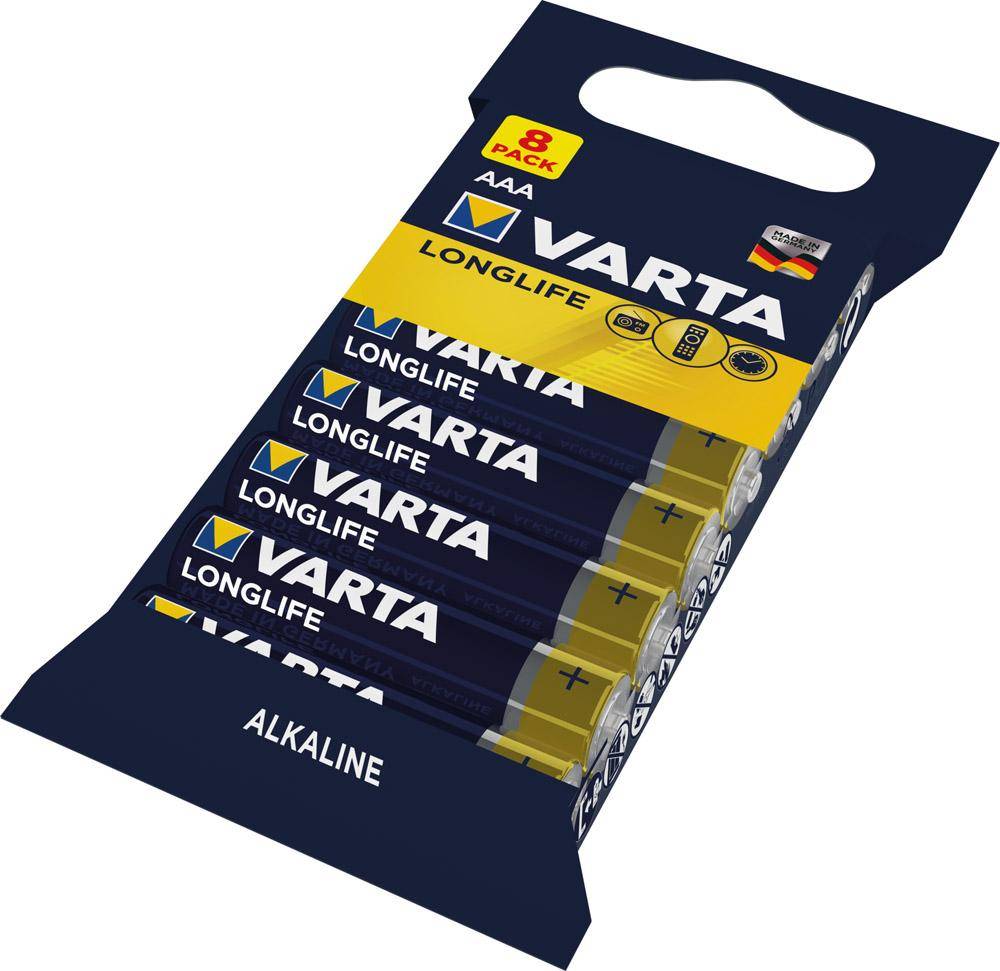 Batterie Longlife AAA, 8-er Folie VARTA