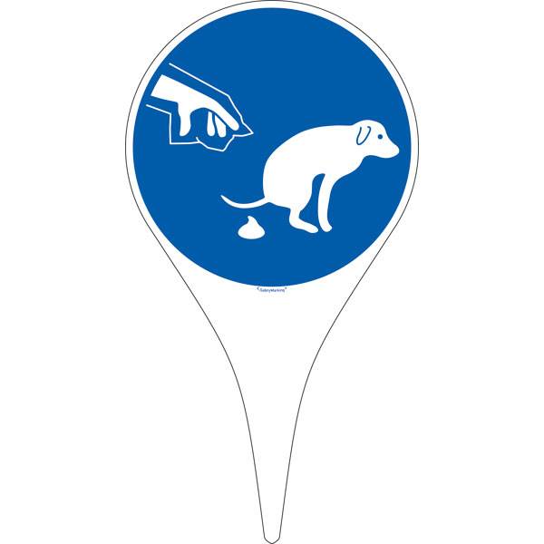 Erdspieß, Hundekot entfernen, Alu-Dibond, Durchm.: 18,0 cm, Länge: 33,5 cm