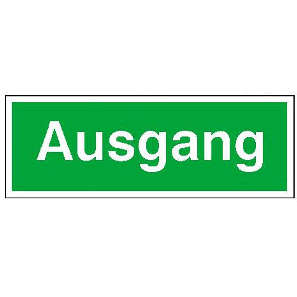 Ausgang Safety Marking Rettungsschild, Folie selbstklebend, 30,0x10,5 cm