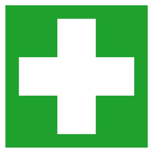 Erste Hilfe Rettungsschild, Kunststoff, 15,0x15,0 cm DIN EN ISO 7010 E003 ASR A1.3 E003