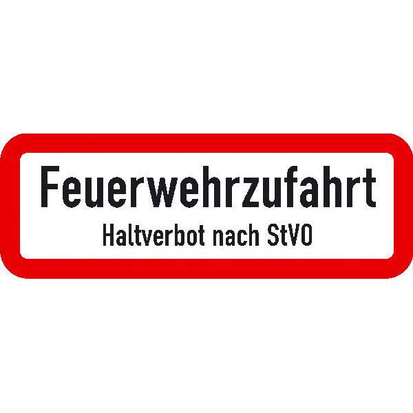 Feuerwehrzufahrt, Haltverbot nach StVO Nr. 3000 a, 59,4x21 cm DIN 4066