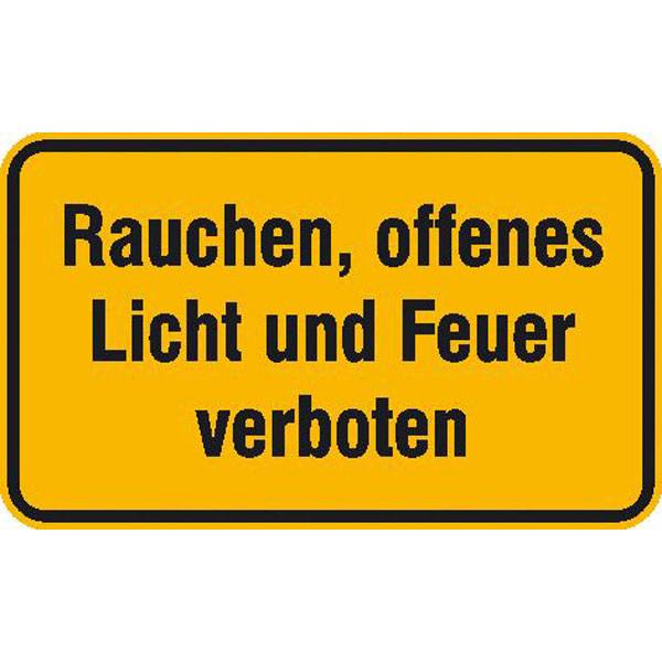 Rauchen,offenes Licht und Feuer..Hinweisschild Betriebskennz., Alu, 30x20 cm