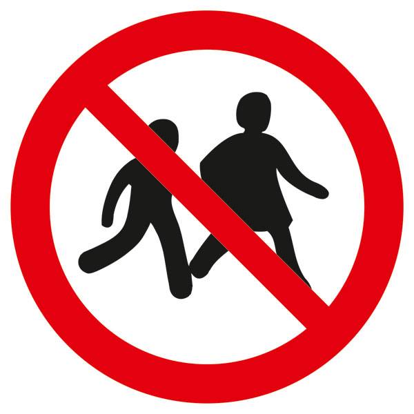 Verbotsschild, Kinder verboten, Größe (Durchm.): 20,0 cm DIN EN ISO 7010 P036