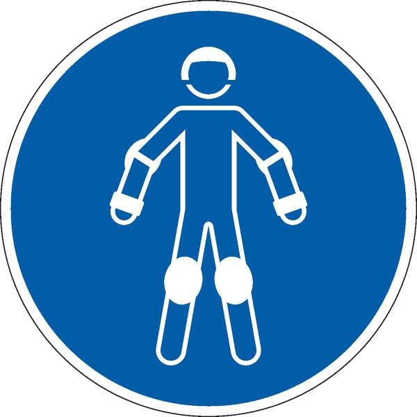 Gebotsschild, Schutzausrüstung für Rollsport benutzen, d = 10 cm DIN EN ISO 7010 M049