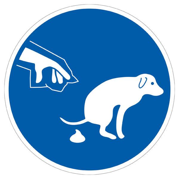 Gebotsschild Hundekot entfernen, Folie, Größe: 20,0 cm