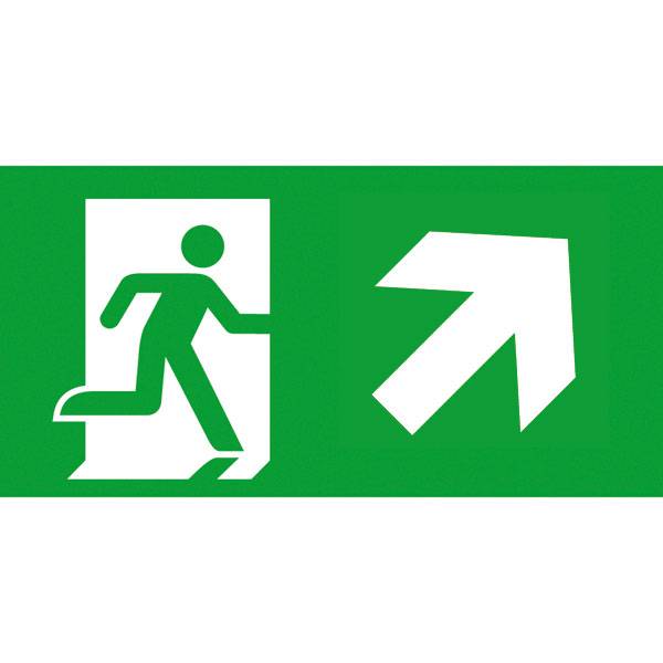 CUBE-LUX Piktogramm Rettungsweg aufwärts rechts