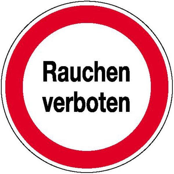 Hinweisschild zur Betriebskennzeichnung Rauchen verboten, Alu, Größe 31,50 cm