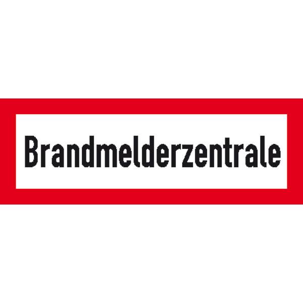 Hinweisschild Brandschutz Brandmelderzentrale, Alu geprägt, Größe 29,70x10,50 cm DIN 4066-D1