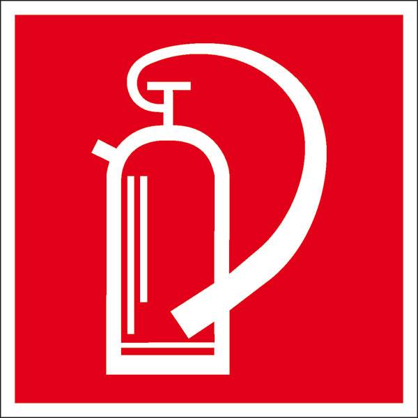 Feuerlöschgerät Brandschutzschild, Alu, langnachleuchtend, Safety Marking, 20x20 cm BGV A8 F05