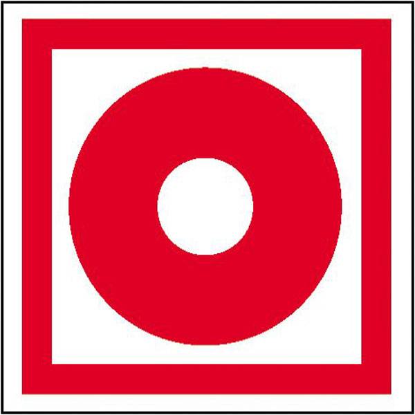 Manueller Brandmelder Brandschutzschild,Alu,langnachleuchtend, Safety Marking, 20x20cm BGV A8 F08