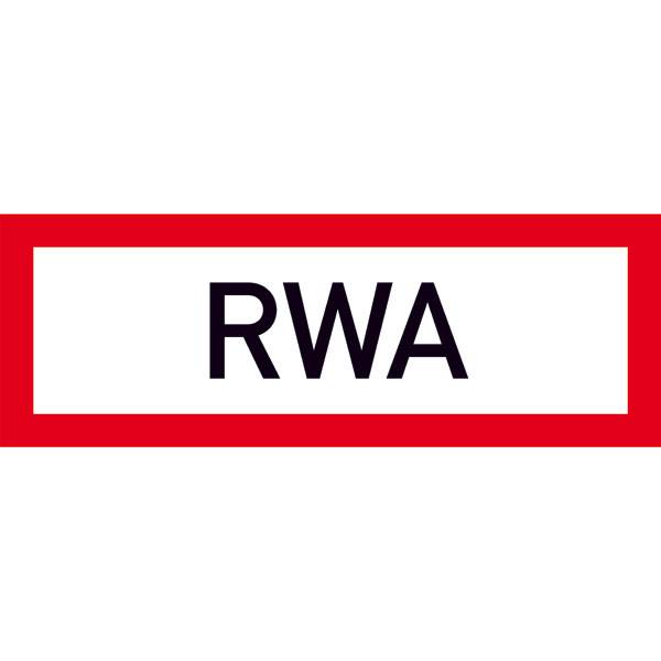 Hinweisschild für die Feuerwehr, RWA, Folie selbstklebend, 29,7 x 10,5 cm DIN 4066-D1