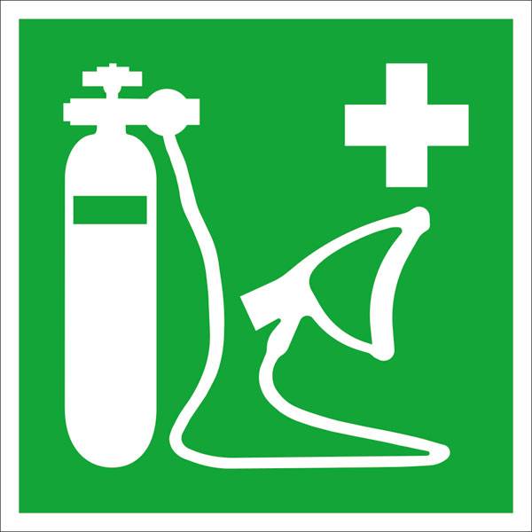 Erste Hilfe Kennzeichnung, Wiederbelebungsgerät, Folie, langnachleuchtend 15 x 1