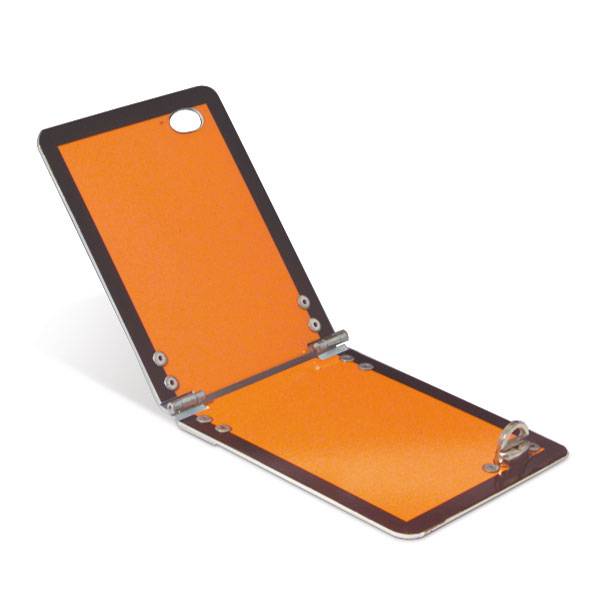 Kleine Warntafel nach GGVS / ADR, klappbar Aluminium 1,5 mm, 30x12 cm