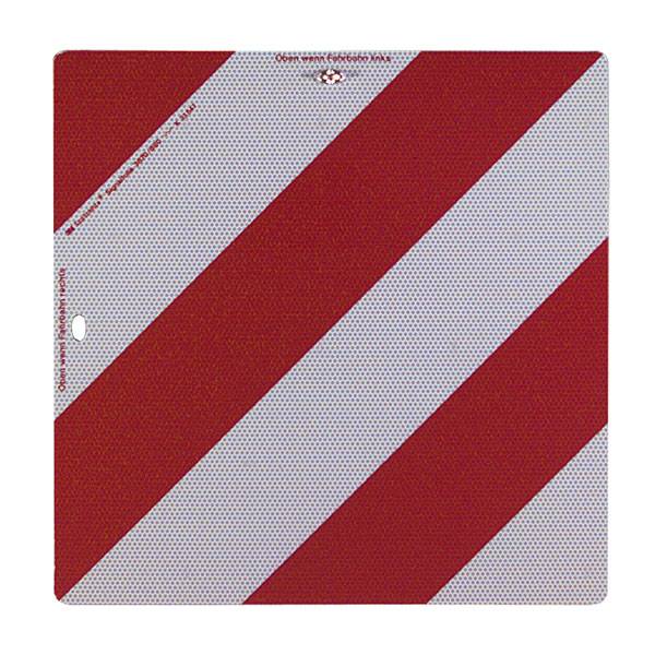 Nachtparktafel mit Bauartgenehmigung, starr, Reflexfolie rot/weiß, 42,3x42,3 cm